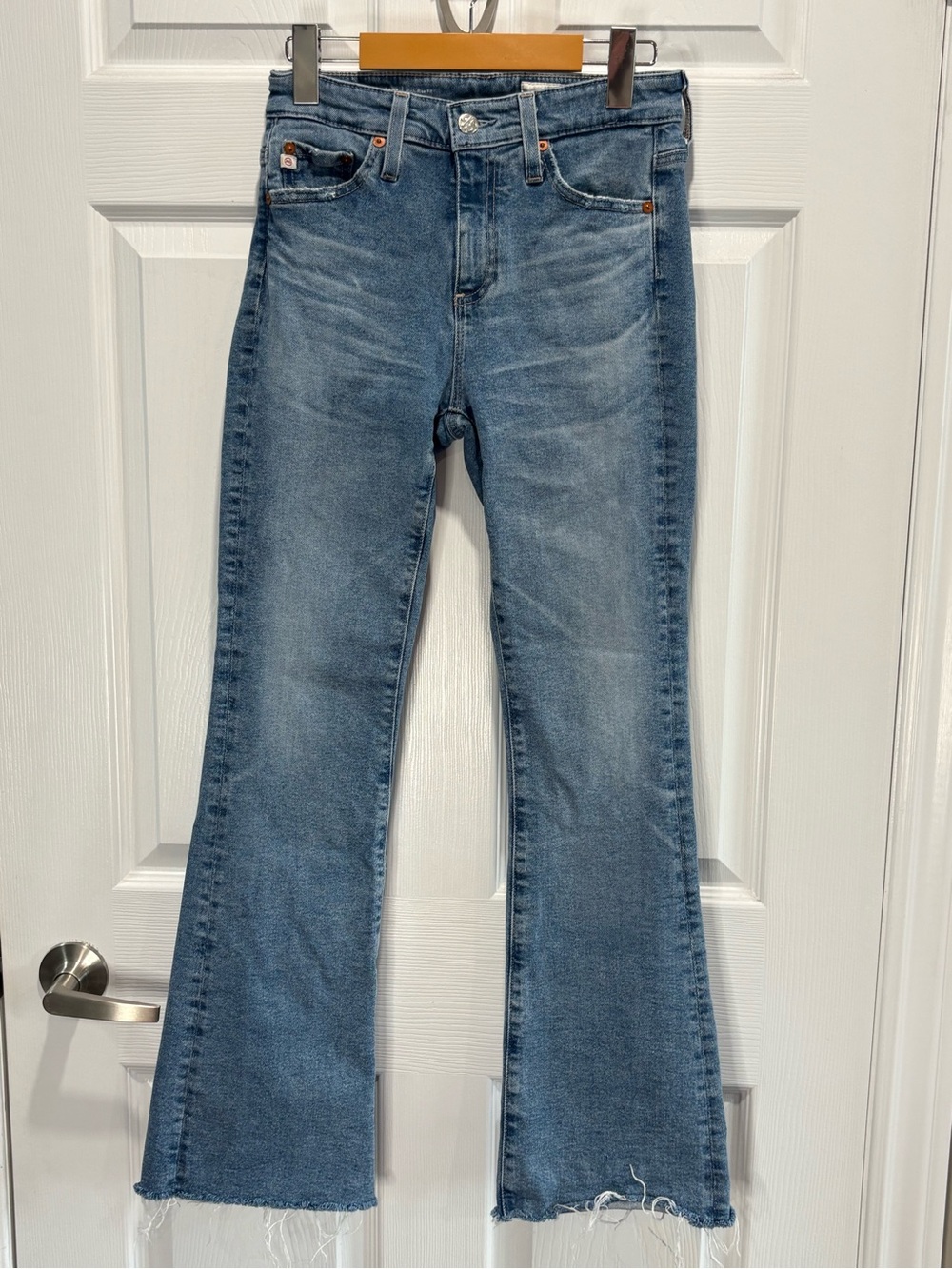AG Adriano Goldschmied Farrah Bootcut Jeans, 18Y Avalon Japanese Denim, Size 25